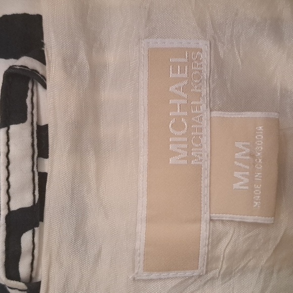 Michael Kors Abstract Print Six Button Blazer Black & White Size Medium NWOT - Picture 9 of 12